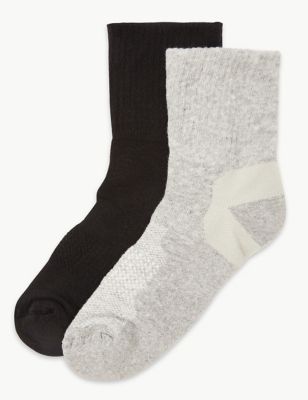 2 Pair Pack Blister Resist Sports Trainer Liner Socks